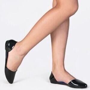 𝅺Jeffrey Campbell Jelly D'Orsay‎ Flats Black 7​​​​​​​​​​​​ office casual